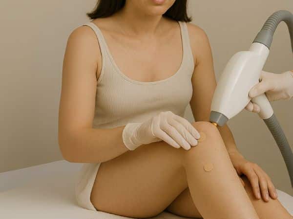 laser e nei protetto durante trattamento